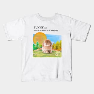 Bunny on a sunny day Kids T-Shirt